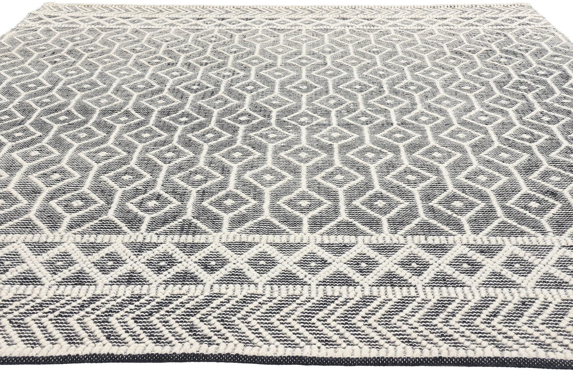 8 x 10 Moroccan Textured High-Low Kilim Rug 31022