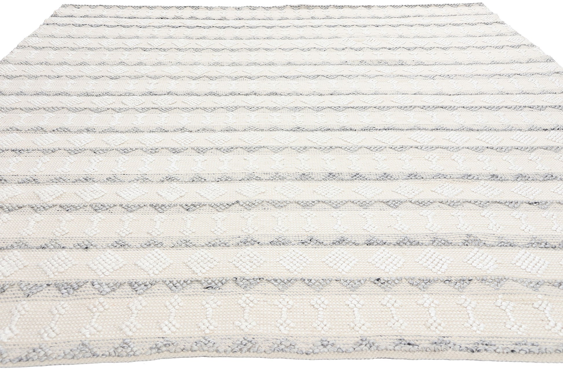 8 x 10 Moroccan Textured High-Low Kilim Rug 31035
