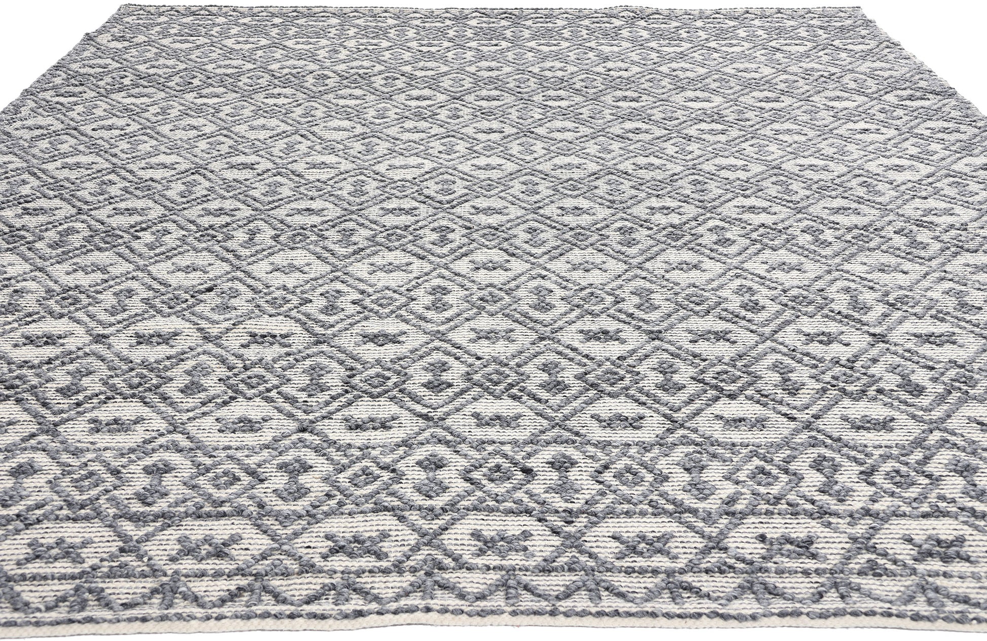 8 x 11 Moroccan Textured High-Low Kilim Rug 31030