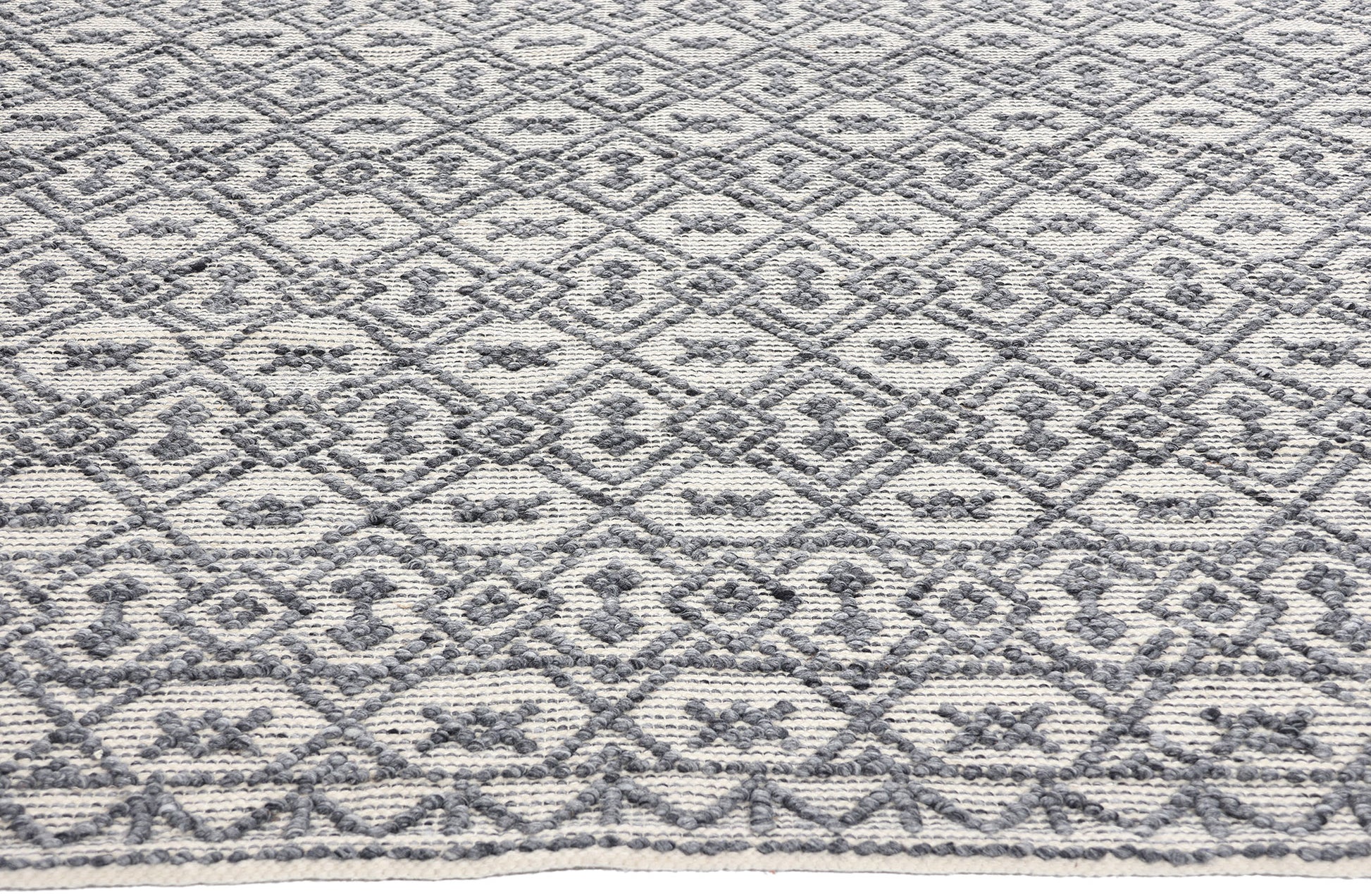 8 x 11 Moroccan Textured High-Low Kilim Rug 31030