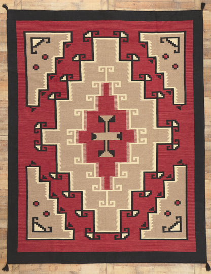 9 x 12 Southwest Modern Red Ganado Navajo-Style Rug 81025