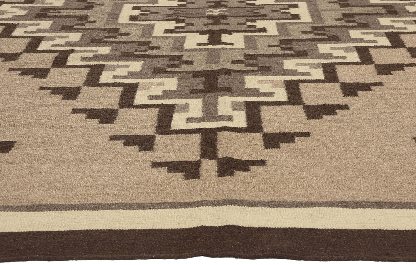10 x 10 Southwest Modern Two Grey Hills Navajo-Style Rug 81039