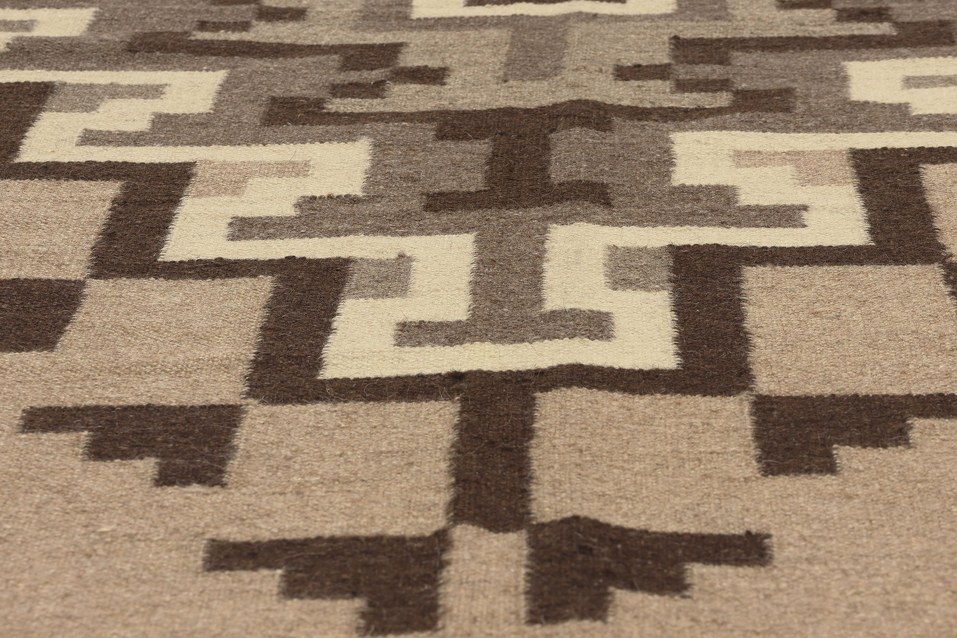 10 x 10 Southwest Modern Two Grey Hills Navajo-Style Rug 81039