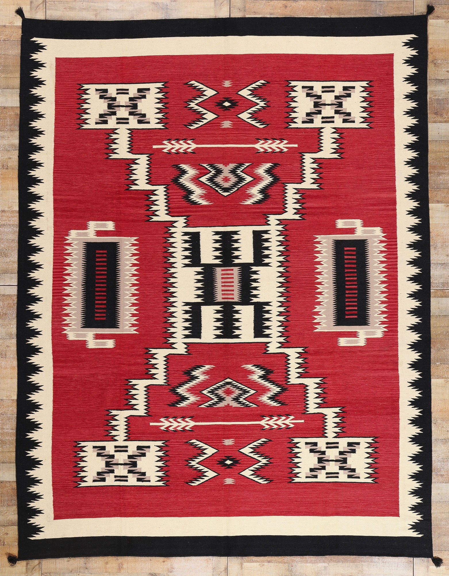 9 x 12 Southwest Modern Red Navajo-Style Rug 81024