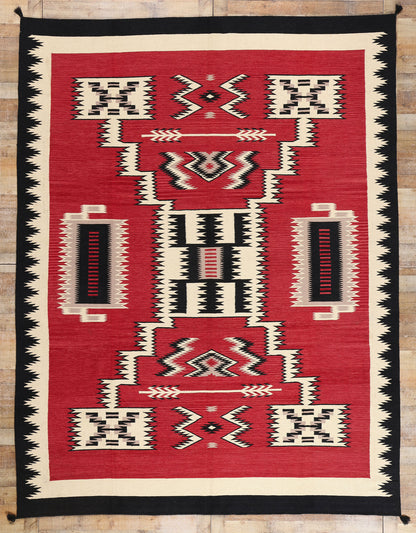 9 x 12 Southwest Modern Red Navajo-Style Rug 81024