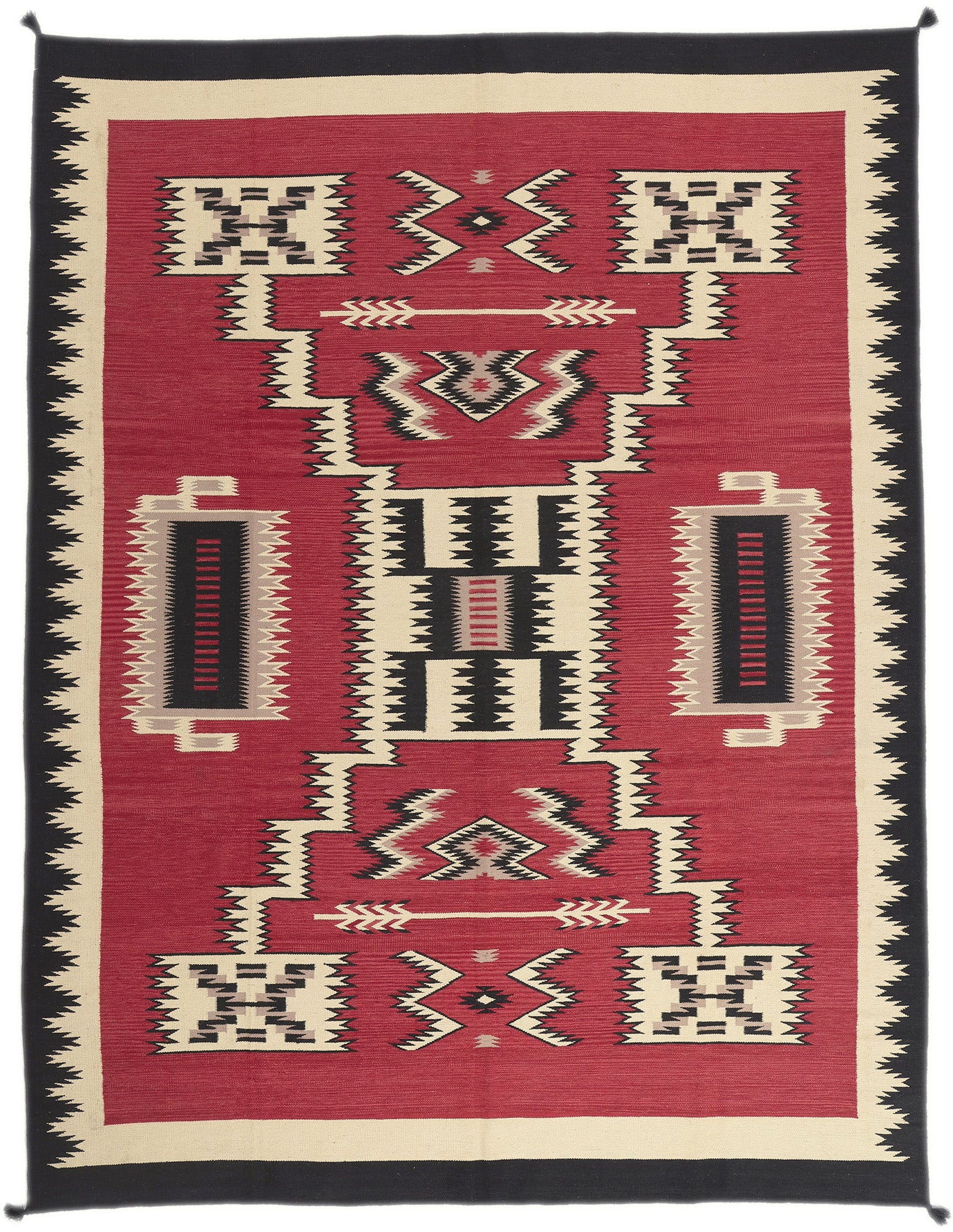 9 x 12 Southwest Modern Red Navajo-Style Rug 81024