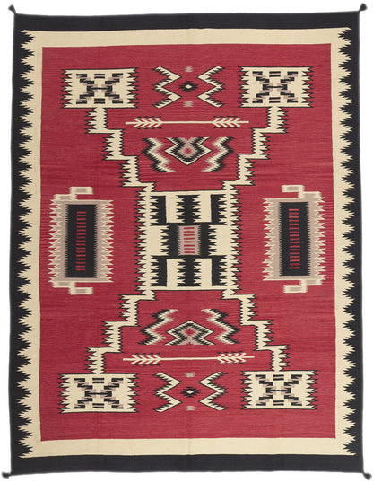 9 x 12 Southwest Modern Red Navajo-Style Rug 81024