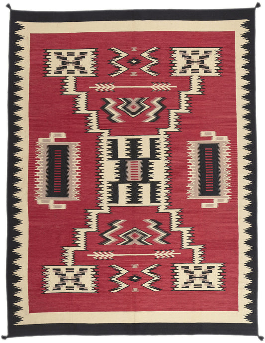 9 x 12 Southwest Modern Red Navajo-Style Rug 81024
