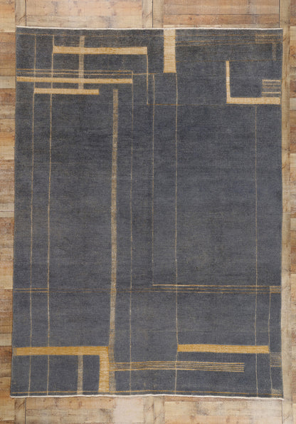 9 x 12 Modern Brutalist Moroccan High-Low Rug 81058