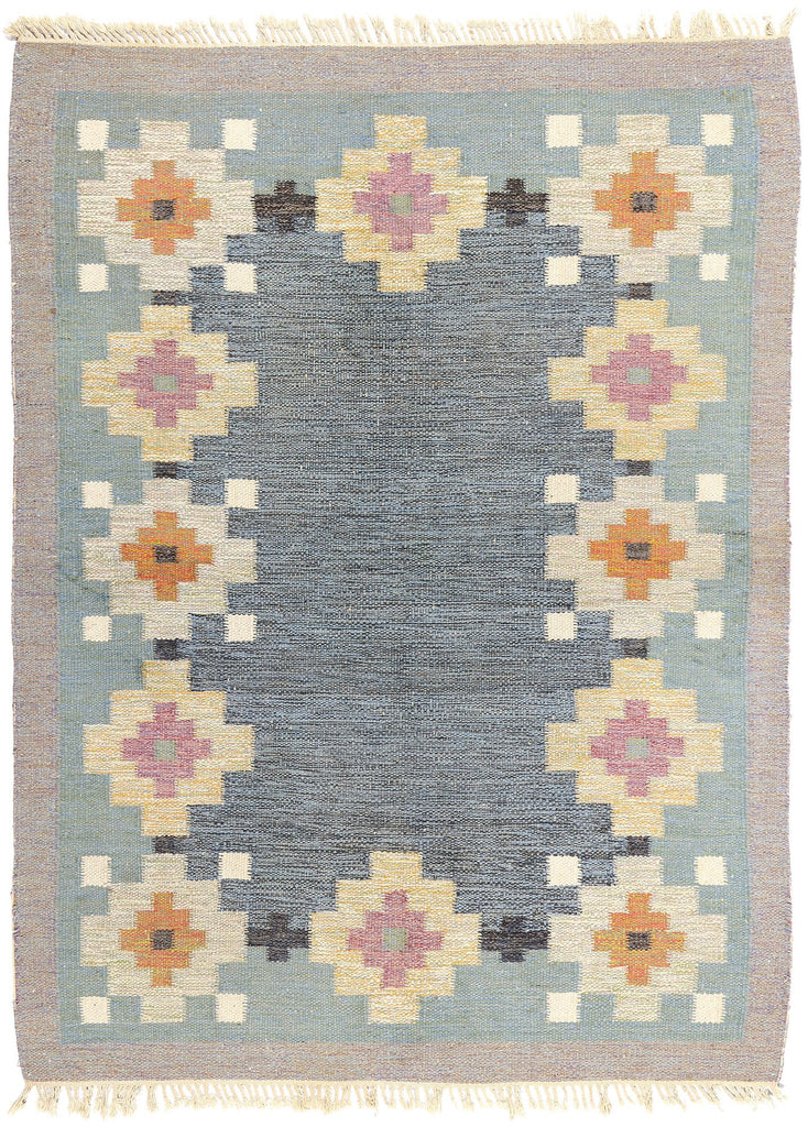 6 x 8 Ida Rydelius Vintage Swedish Rollakan Rug 78258