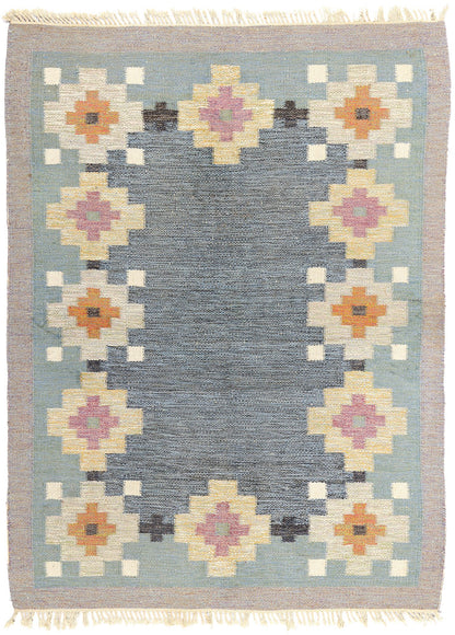 6 x 8 Ida Rydelius Vintage Swedish Rollakan Rug 78258