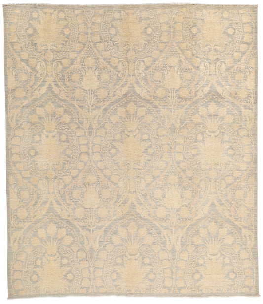 8 x 10 Transitional Ikat Damask Rug 80223