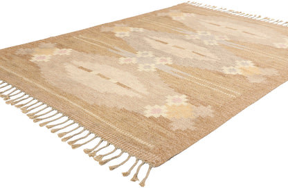5 x 7 Ingegerd Silow Vintage Swedish Rollakan Rug 78256