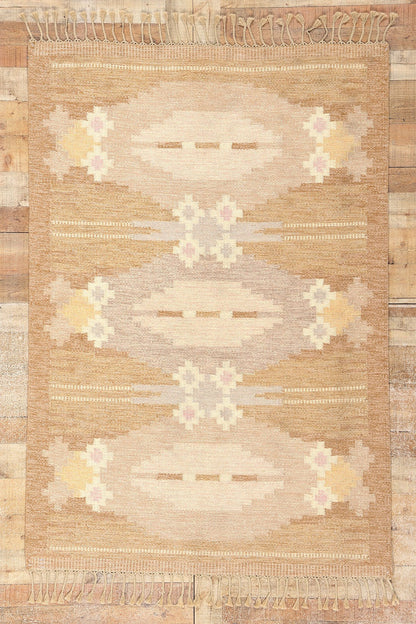 5 x 7 Ingegerd Silow Vintage Swedish Rollakan Rug 78256