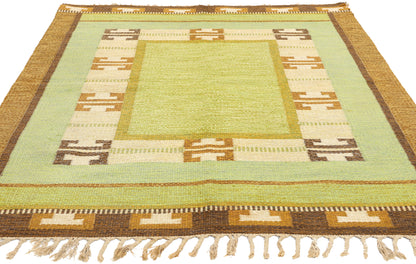 5 x 7 Ingegerd Silow Vintage Swedish Rollakan Rug 78252
