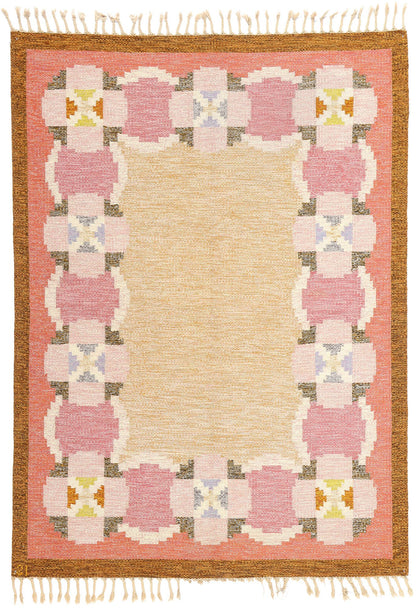6 x 8 Ingegerd Silow Vintage Swedish Rollakan Rug 78257