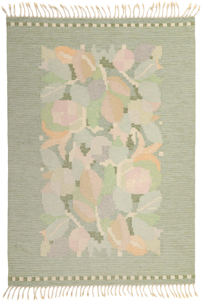 5 x 8 Ingegerd Silow Vintage Swedish Rollakan Rug 78836