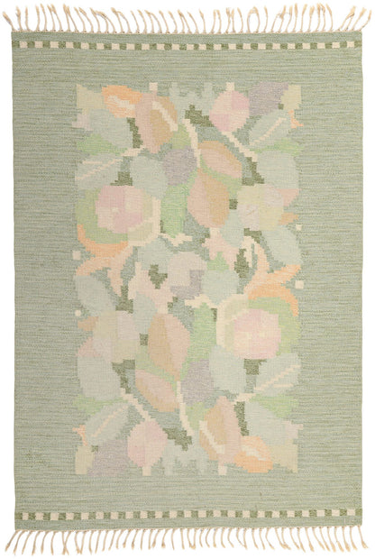 5 x 8 Ingegerd Silow Vintage Swedish Rollakan Rug 78836