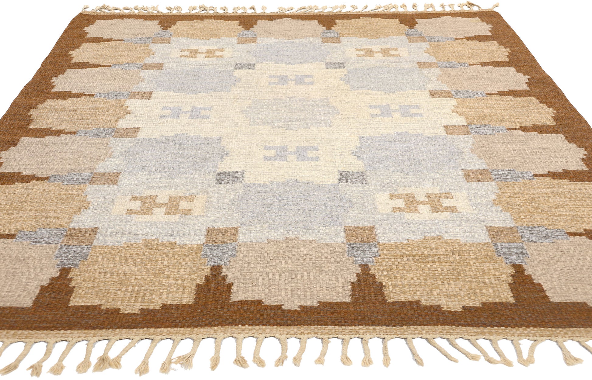 5 x 8 Ingegerd Silow Vintage Swedish Rollakan Rug 78815