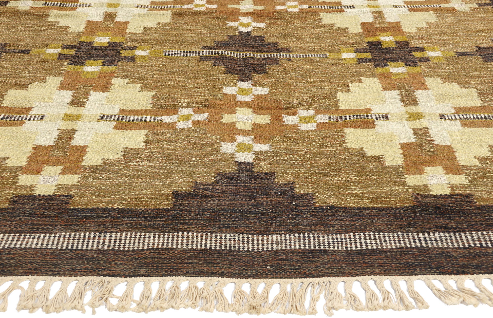 6 x 9 Kullaberg HLO Vintage Swedish Rollakan Rug 78834