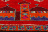 3 x 11 Vintage Red Kurdish Mosque Pictorial Rug 53908