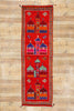 3 x 11 Vintage Red Kurdish Mosque Pictorial Rug 53908