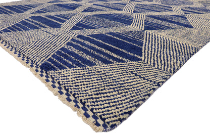 10 x 14 Large Blue Moroccan Rug 80563