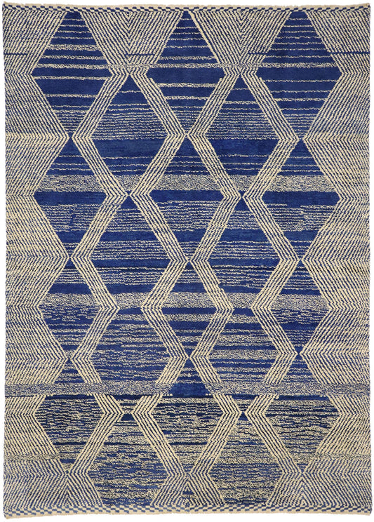 10 x 14 Large Blue Moroccan Rug 80563