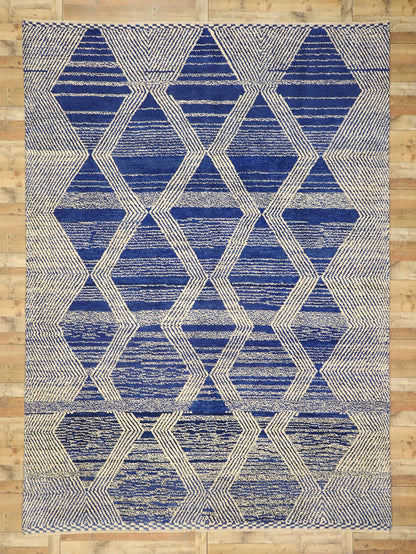 10 x 14 Large Blue Moroccan Rug 80563