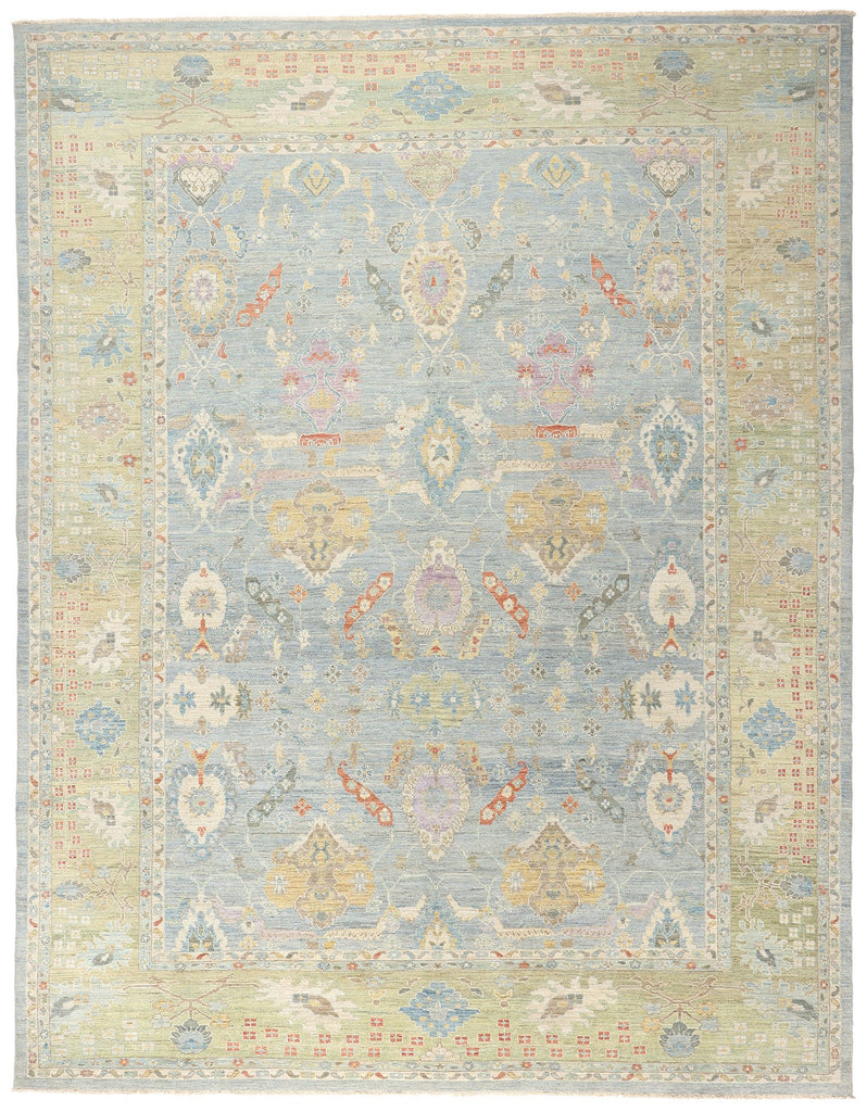 13 x 17 Modern Light Blue Persian Sultanabad Rug 61292