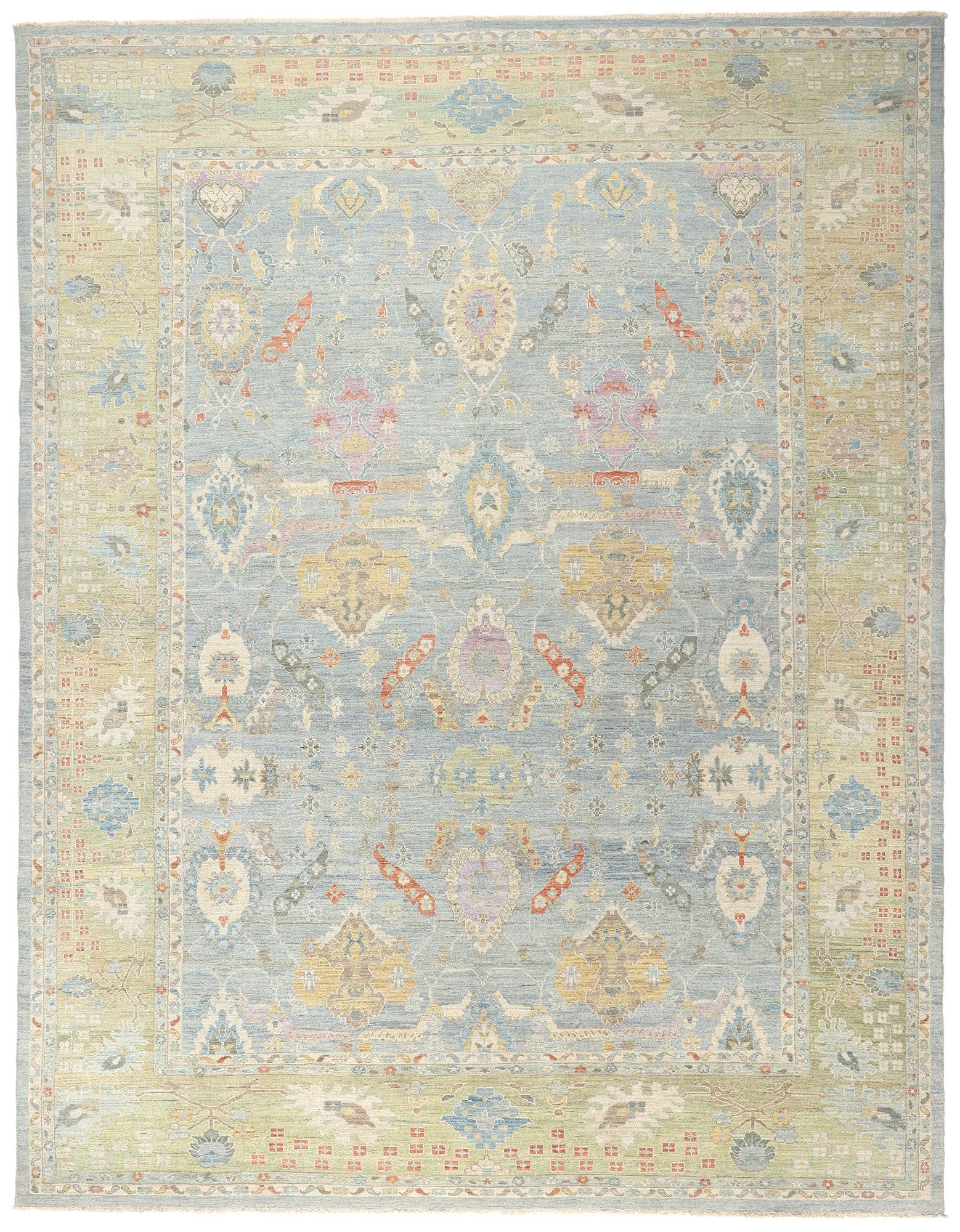 13 x 17 Modern Light Blue Persian Sultanabad Rug 61292