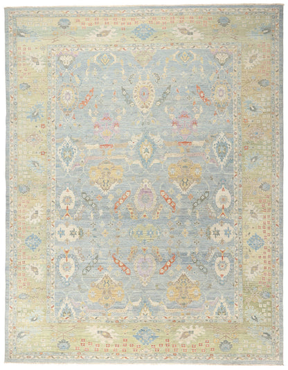 13 x 17 Modern Light Blue Persian Sultanabad Rug 61292