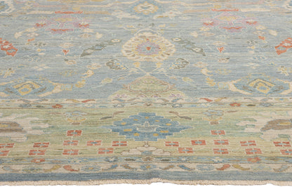 13 x 17 Modern Light Blue Persian Sultanabad Rug 61292