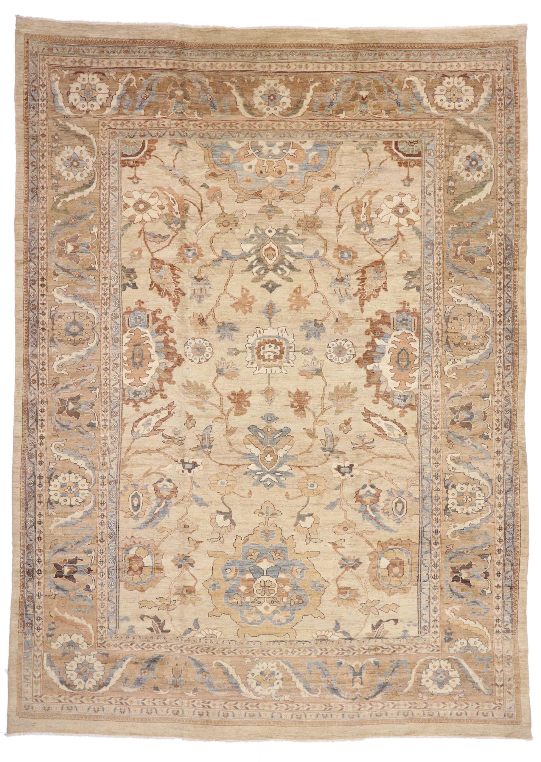 13 x 18 Organic Modern Persian Sultanabad Rug 76553