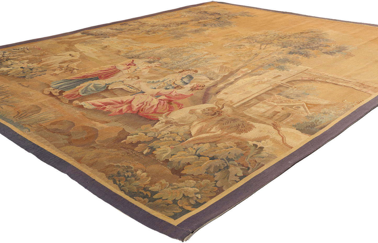 7 x 9 Antique French Aubusson Tapestry 73625