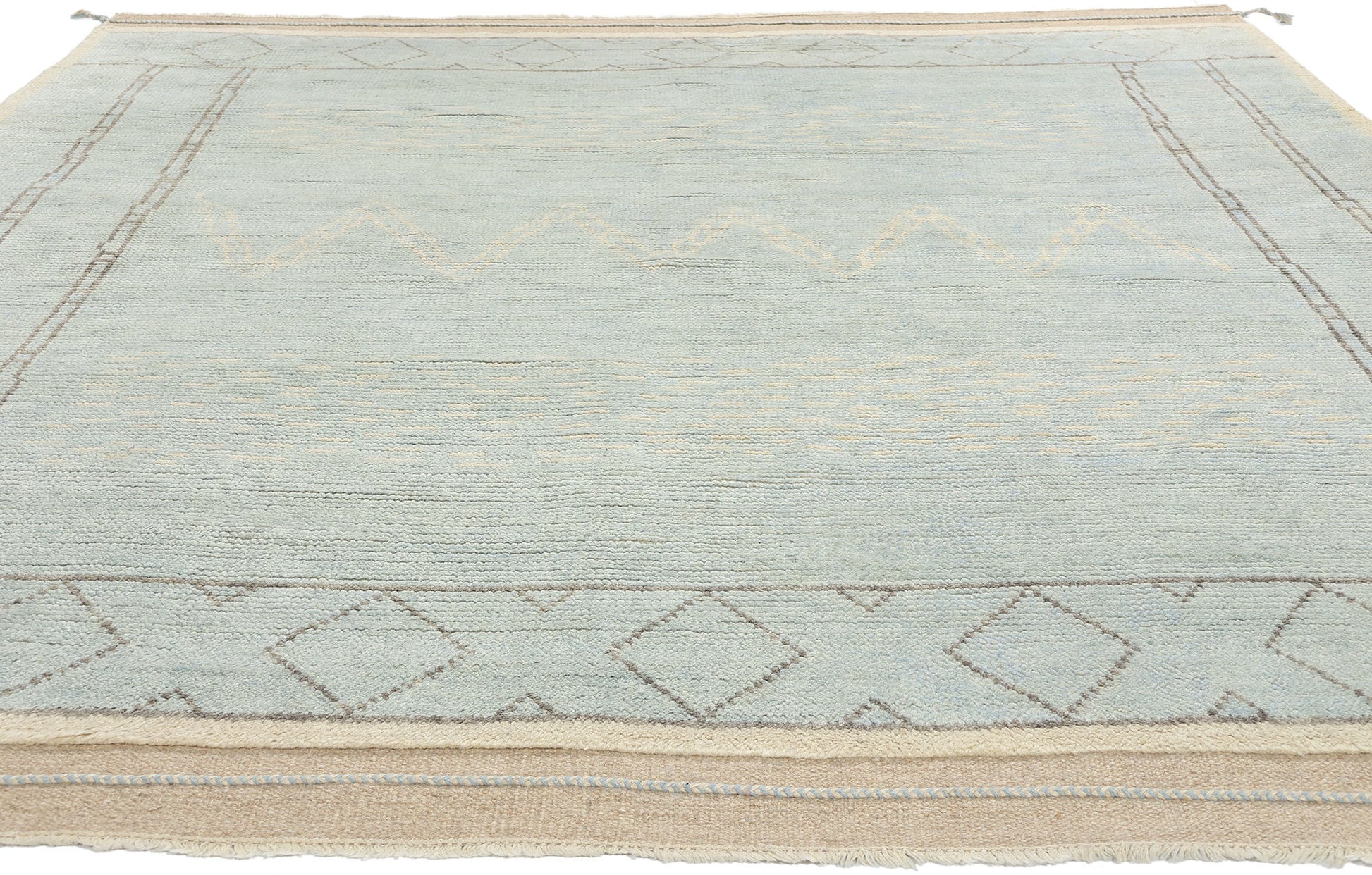 8 x 10 Light Blue Bohemian Moroccan Rug 31244