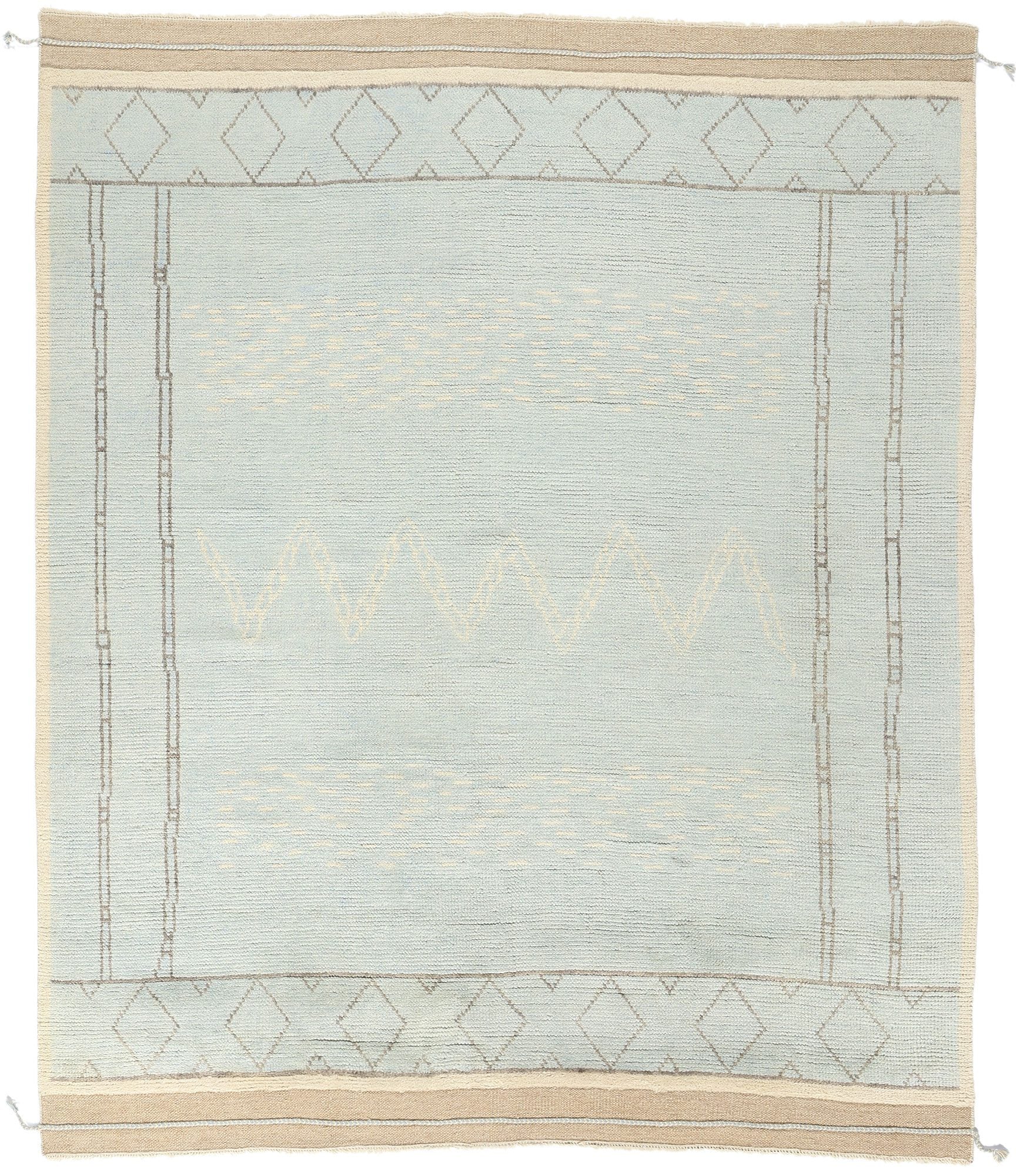 8 x 10 Light Blue Bohemian Moroccan Rug 31244