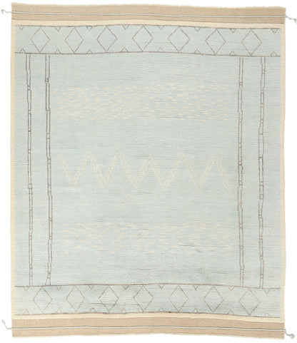 8 x 10 Light Blue Bohemian Moroccan Rug 31244
