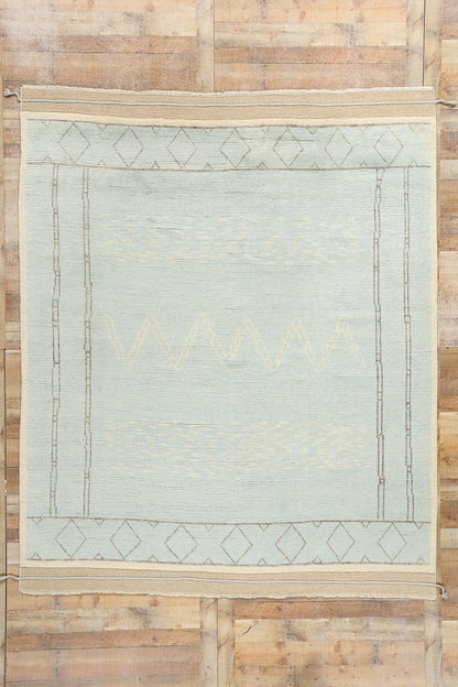 8 x 10 Light Blue Bohemian Moroccan Rug 31244