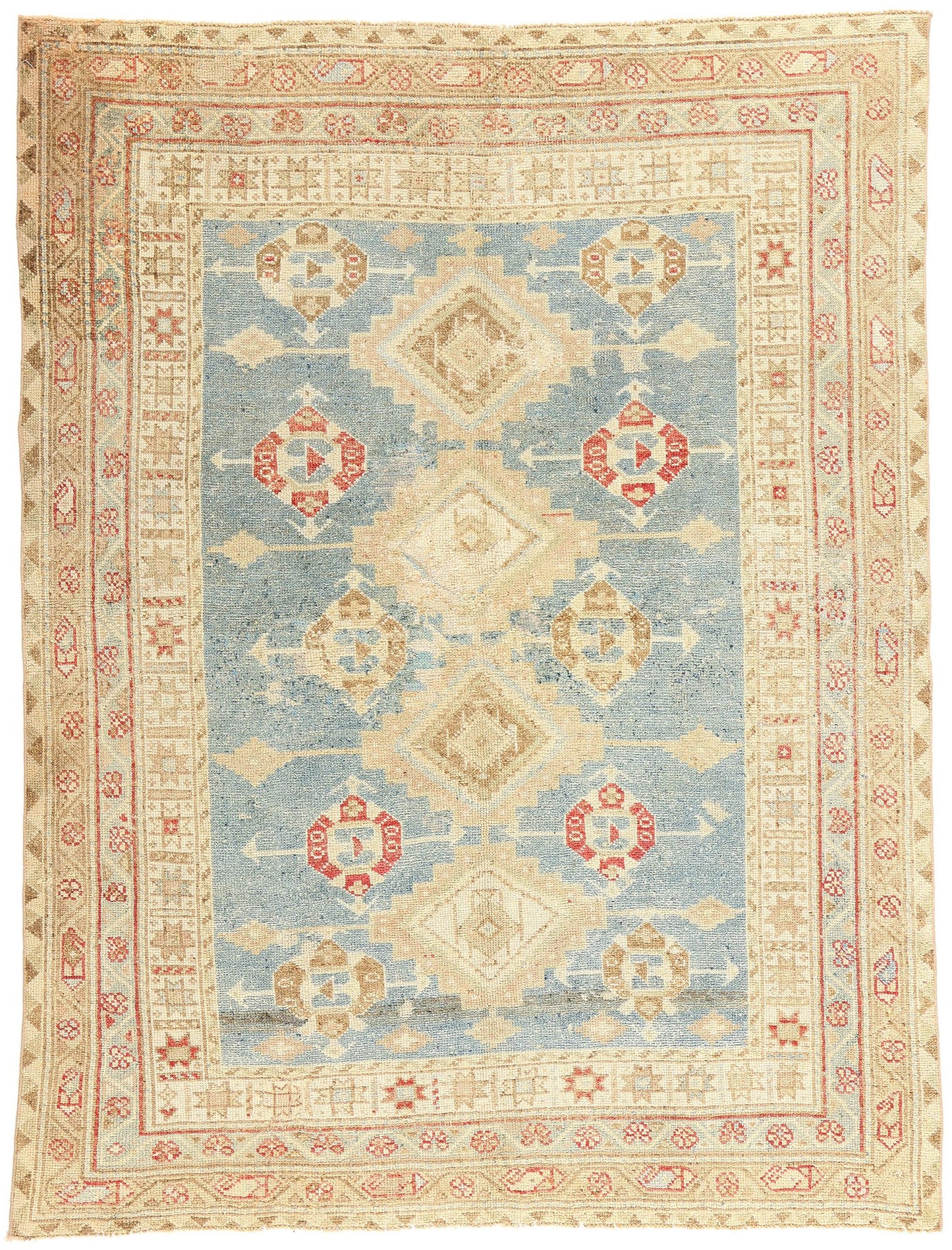5 x 7 Antique Light Blue Persian Shiraz Rug 53770