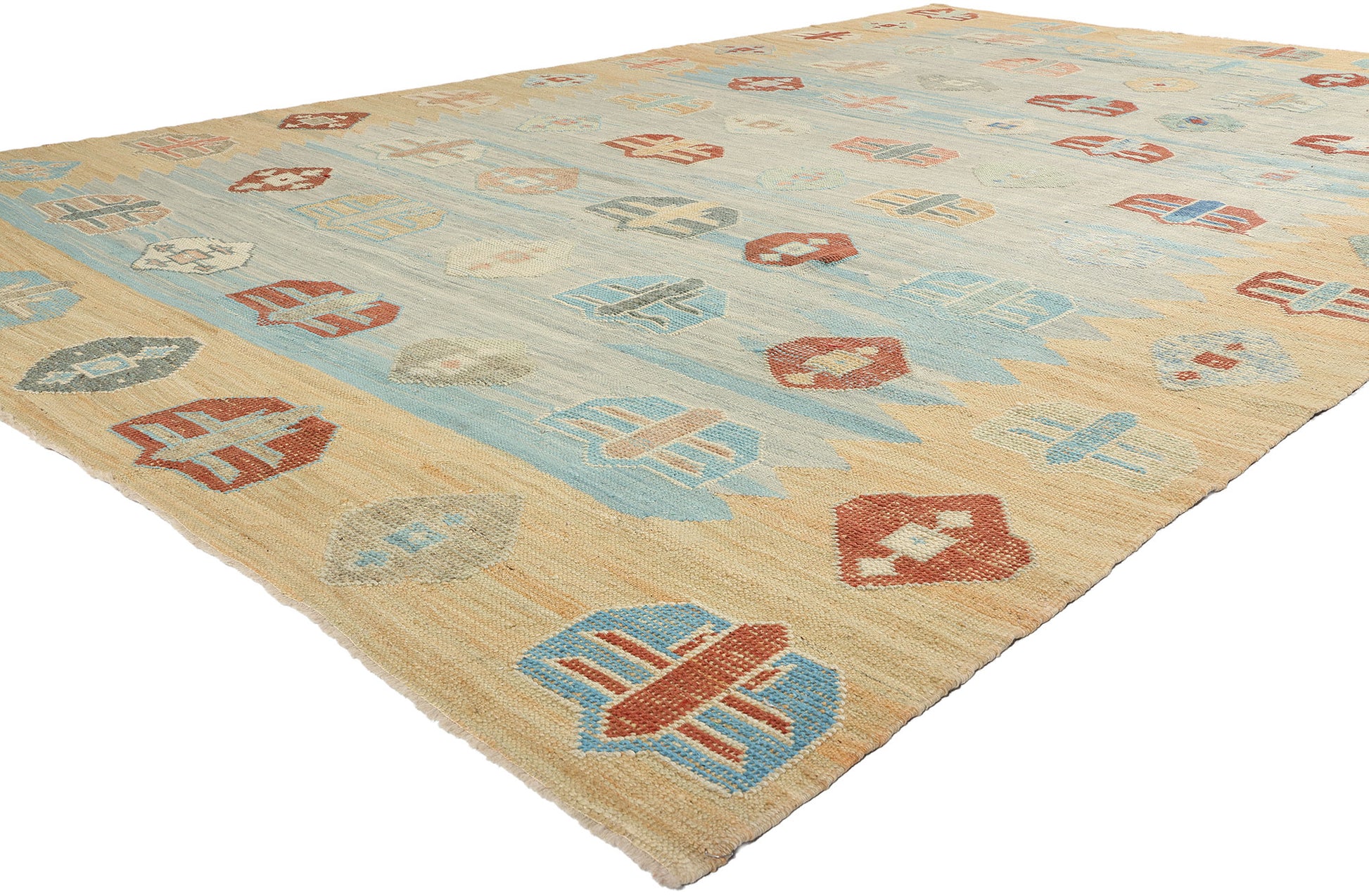 10 x 15 Turkish Kilim High-Low Rug 52209