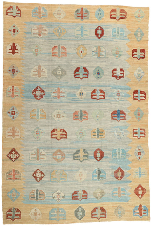 10 x 15 Turkish Kilim High-Low Rug 52209