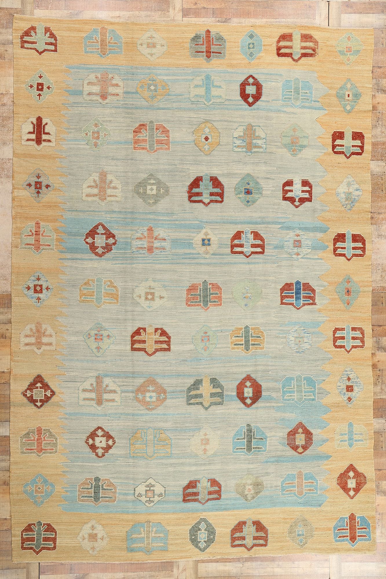 10 x 15 Turkish Kilim High-Low Rug 52209