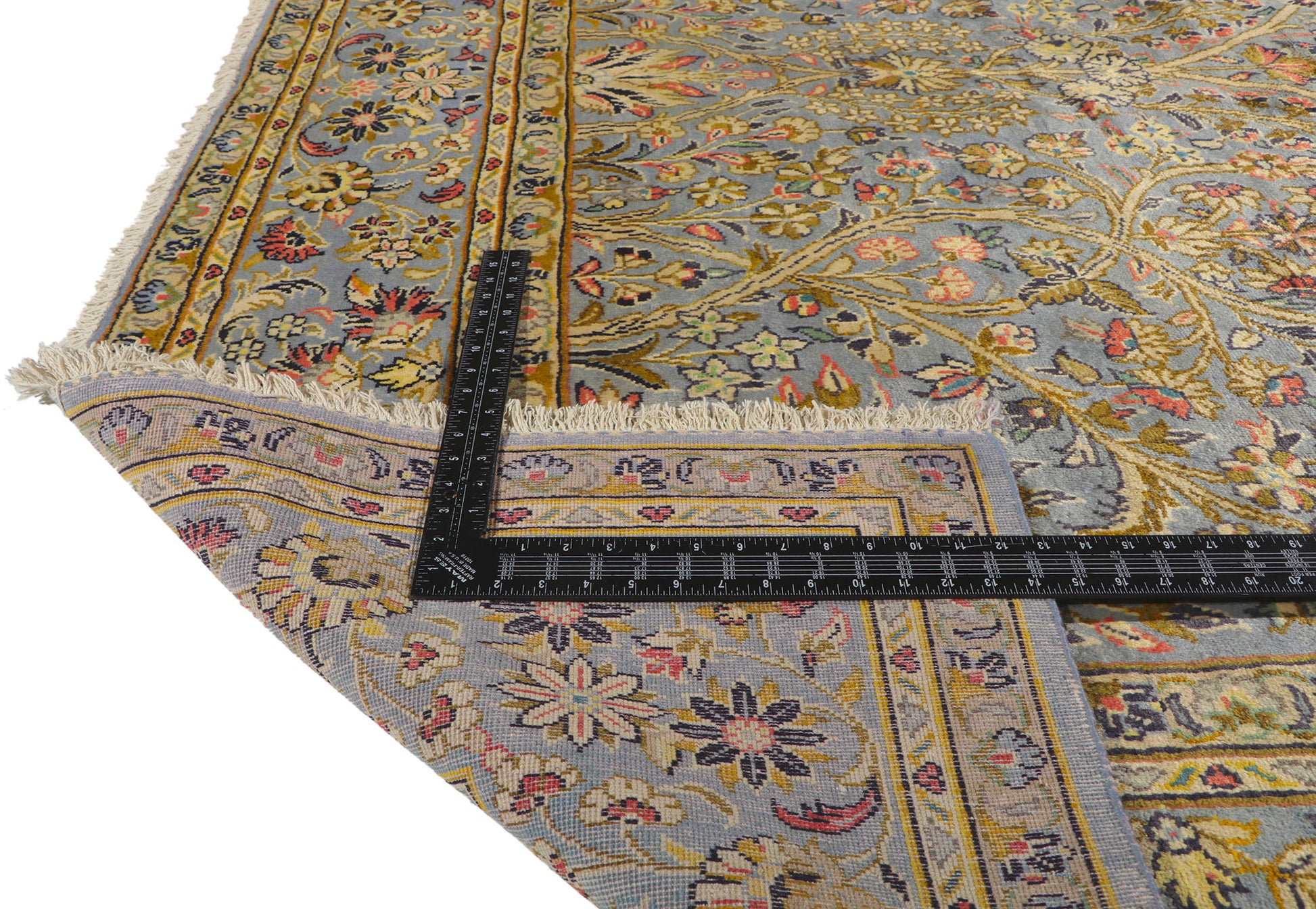 8 x 12 Vintage Persian Kashan Rug 61037