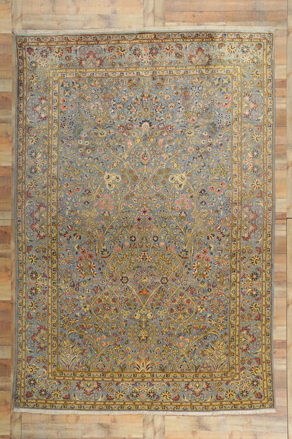 8 x 12 Vintage Persian Kashan Rug 61037