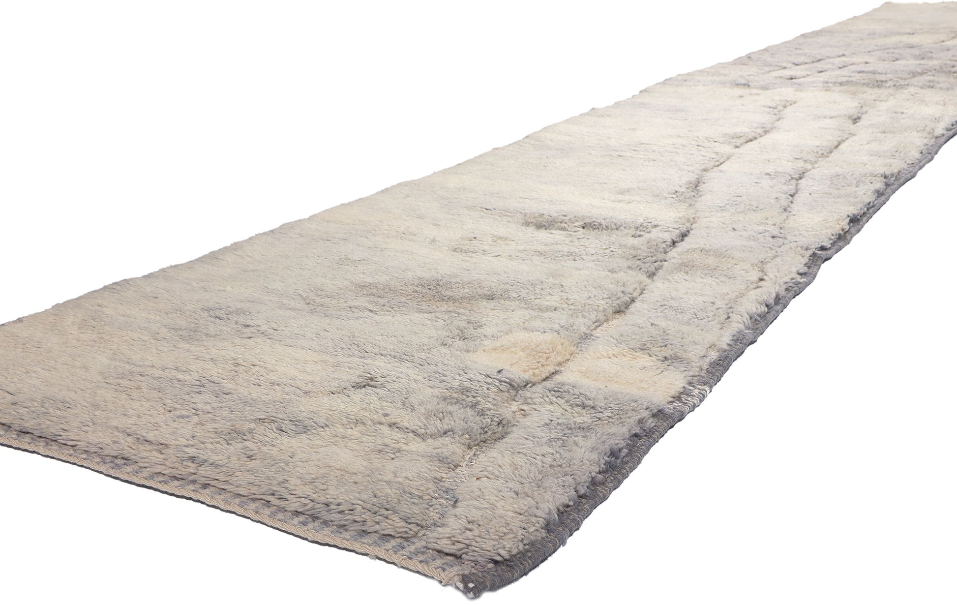 3 x 18 Modern Lavender-Gray Moroccan Rug 78685