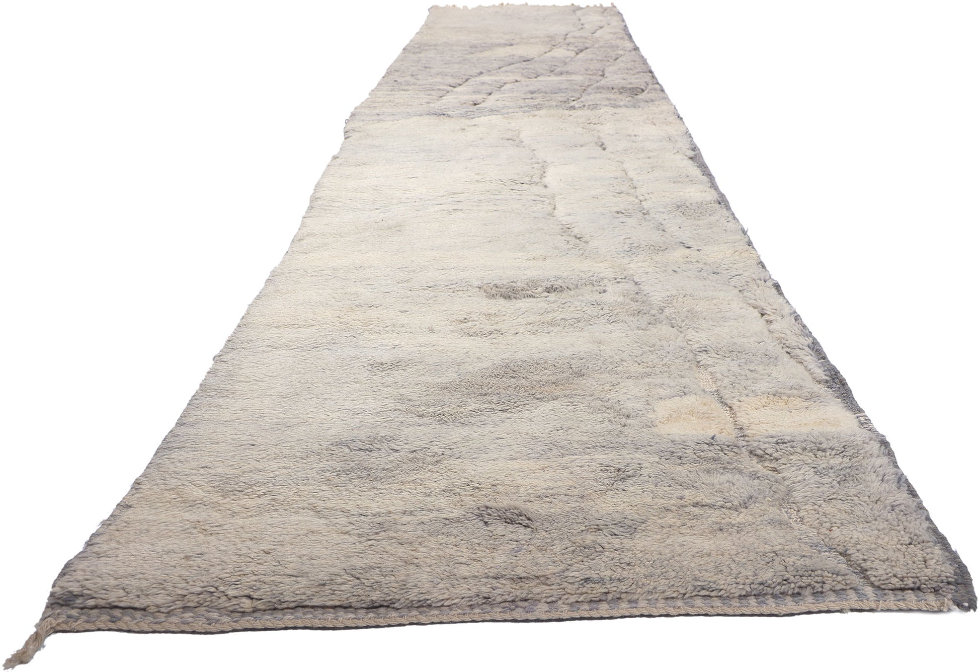 3 x 18 Modern Lavender-Gray Moroccan Rug 78685