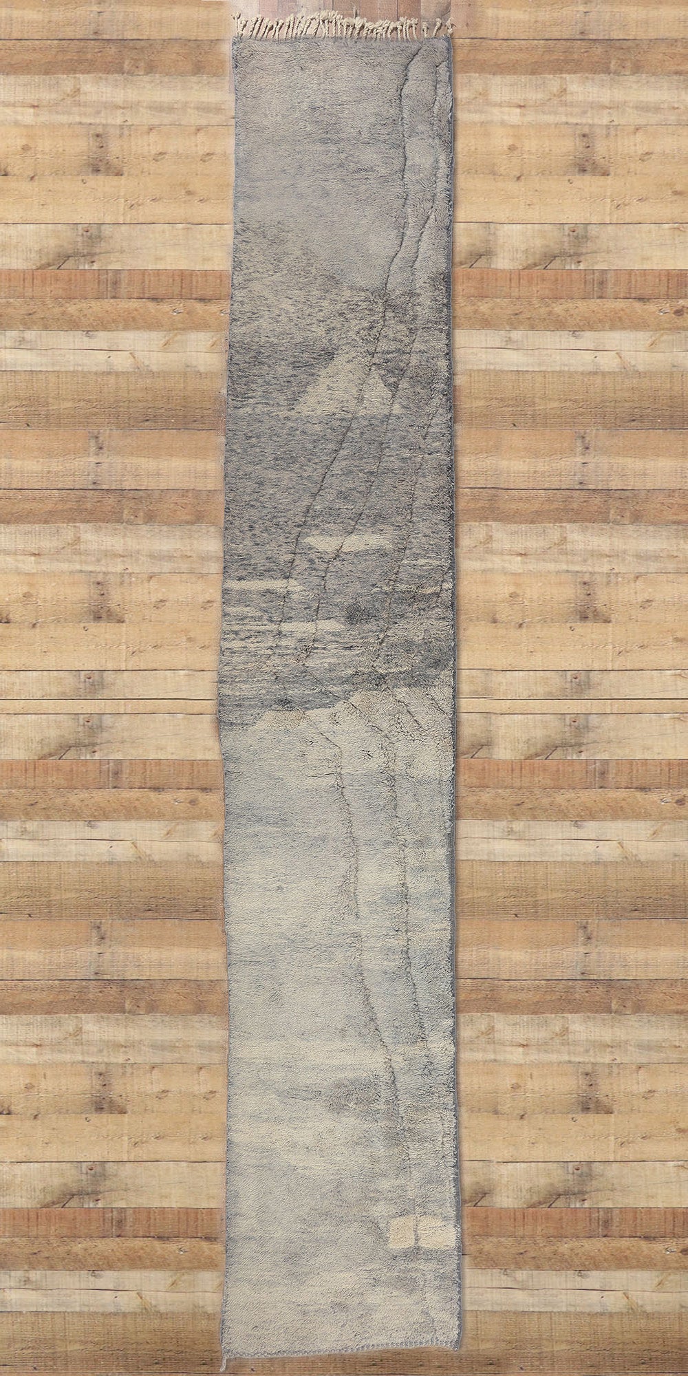 3 x 18 Modern Lavender-Gray Moroccan Rug 78685