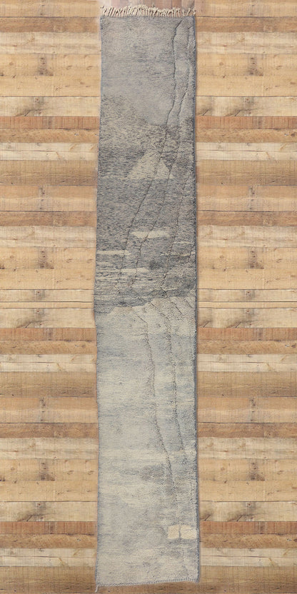 3 x 18 Modern Lavender-Gray Moroccan Rug 78685