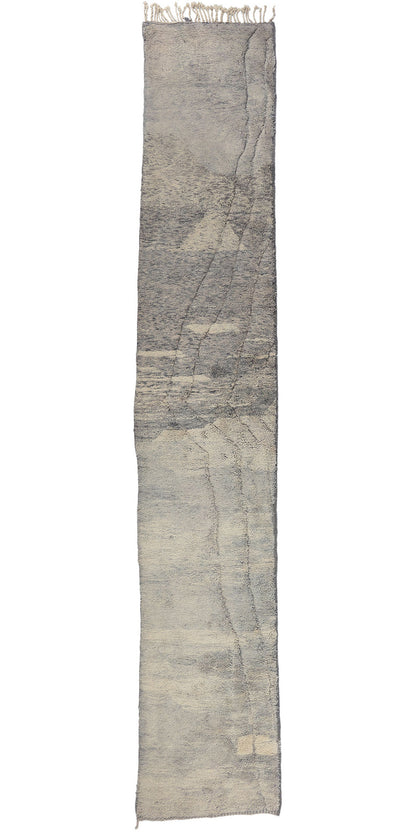 3 x 18 Modern Lavender-Gray Moroccan Rug 78685